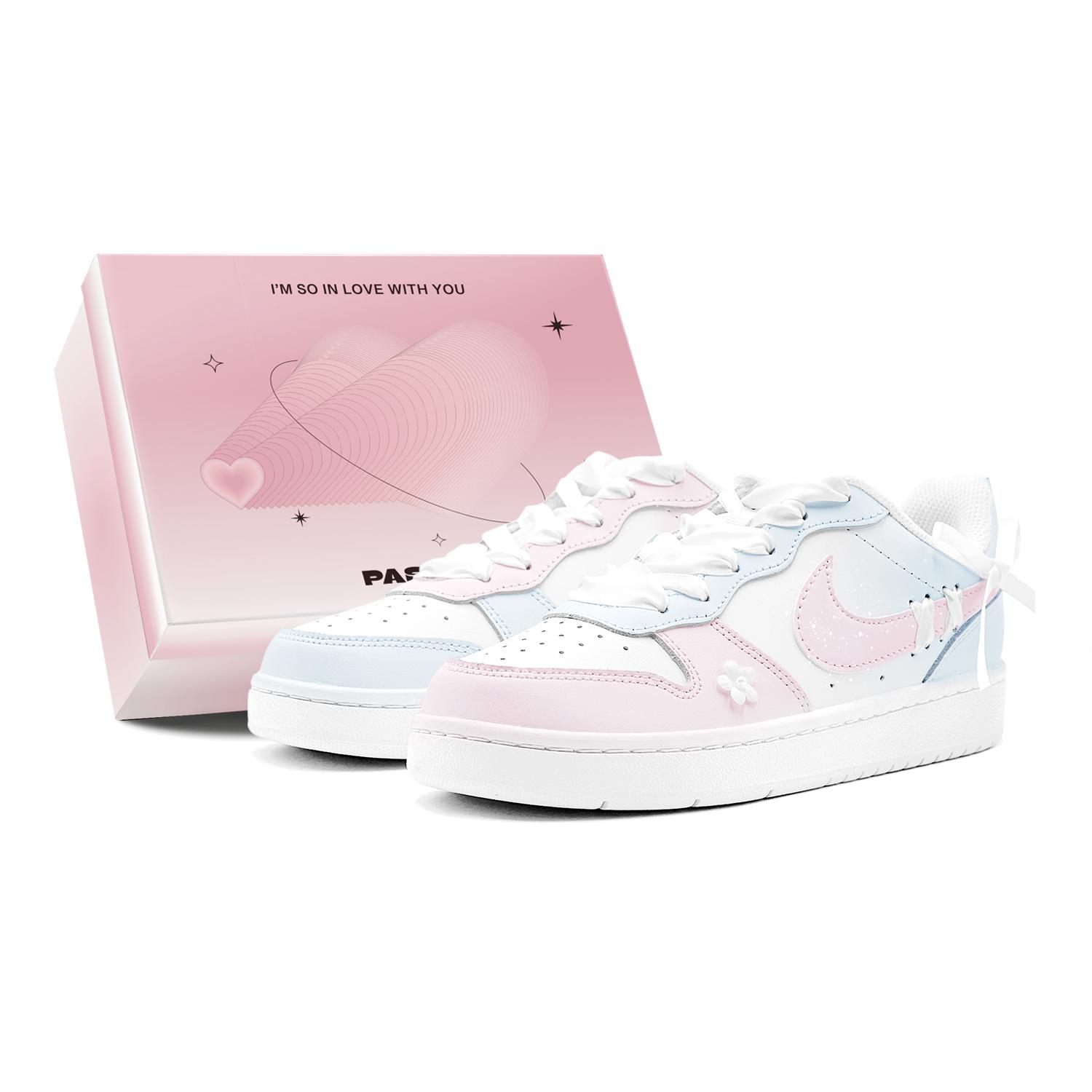 

Nike Court Borough Beloved, Dream Flower, Sweet Style Romantic Slip Resistant Impact Resistance BQ5448-100(TeamS-S-BOX) 40