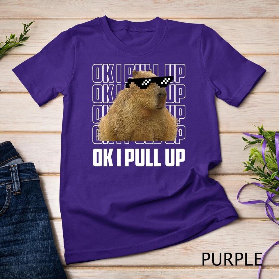 Capybara Shirt Funny Capybara Ok I Pull Up Women Men Gift T-Shirt Unisex T-shirt 6 2XL