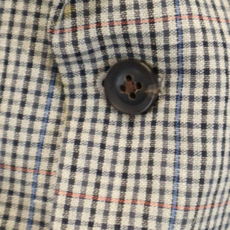 Burberrys Sanyo Shokai Made in Japan Check Pattern Linen Blend Wool tailored jacket Men's Used