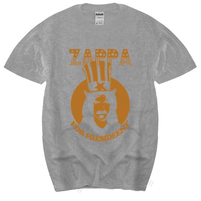 Nova Moda Camiseta Masculina Tripulao Pescoo T Frank Zappa Zappa Para Presidente T Camisa Masculina Algodo Camiseta Muitas Cores Topos