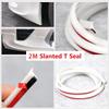 Car Replacement Part Car Sealing Strip Car 2M EPDM Rubber Inclined T-shaped Sealed Strips Waterproof White 1 Piece