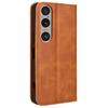 For Sony Xperia 1 VI Leather Case Magnetic Closing Phone Cover with Wallet
