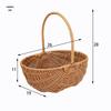 Handmade Rattan-Style Woven Flower Basket for DIY Arrangements and Party Favors