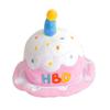 BITE ME Birthday Cake Hat Dog Toy with Squeaker and Crinkle Paper Adjustable Pet Party Hat