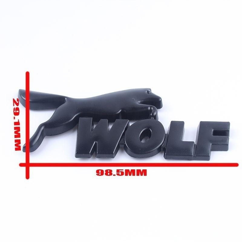 Wolf Logo 3D Metall Auto Frontgrill Abzeichen Kühlergrill Emblem F