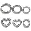 304 Stainless Steel Bolt Spring Ring Clasps Polished Heart Circular Connector DIY Necklace Jewelry Making Lobster Buckle, 1Piece