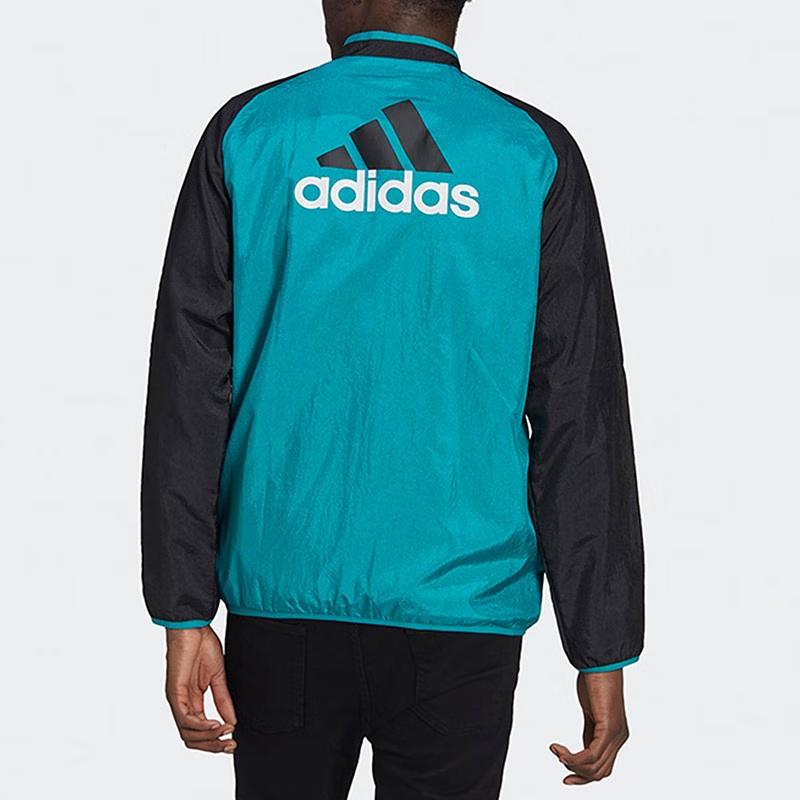 adidas Veste Décontractée Homme avec Imprimé Logo de Marque Épissé Vêtements d'Extérieur Bleu GR4251