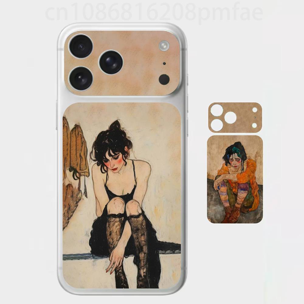 

Egon Schiele 3D Full Body Skin Decal for iPhone 17/Pro/Pro Max Color Rear Protective Sticker iPhone17pro