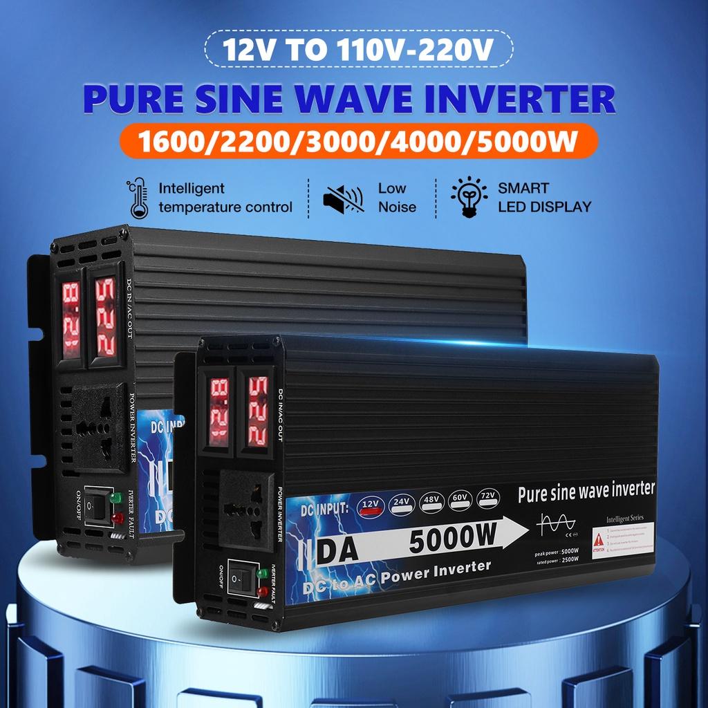 2200W 3000W 4000W 5000W Pure Sine Wave Inverter DC 12v/24v To AC 110V/220V Voltage Transformer Power Converter Solar Inverter
