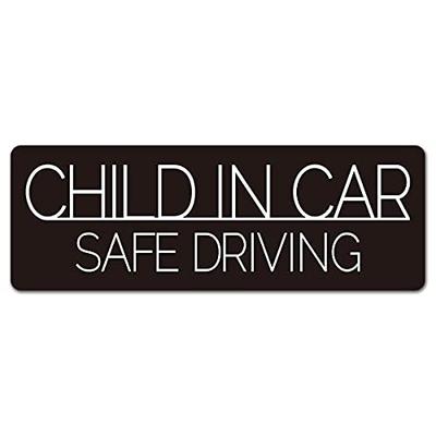 KIND IM AUTO Reflektierend Schlank Typ Schwarz Einfach Auto Magnet Aufkleber für Kinderauto