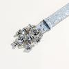Women's Rhinestones Belt Glitters Leather Waist Belt Western Skull Waist Belt for Stylish Youth