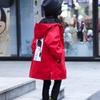 Autumn Jacket Children's Clothing  Two Sides Wear Jackets for Girl Hooded Thin  Windbreaker for Girls Trench Coat Outwear