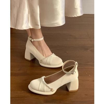 French British Style Gentle Temperament Single Shoes Women's Spring and Summer New Fashion Niche Versatile Mary Jane Shoes Women