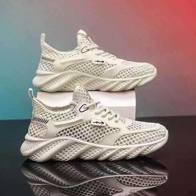 Men's shoes summer 2026 new mesh breathable hollow mesh sports shoes men's casual running lightweight mesh shoes
