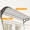 Front Door Canopy, Outdoor Awning, Rain Shelter, 110 X 60cm, Grey