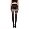 Striped Ripped Stockings with Three Stripes, European and American Style, Hollow Jacquard Fishnet Stockings, Pantyhose3123