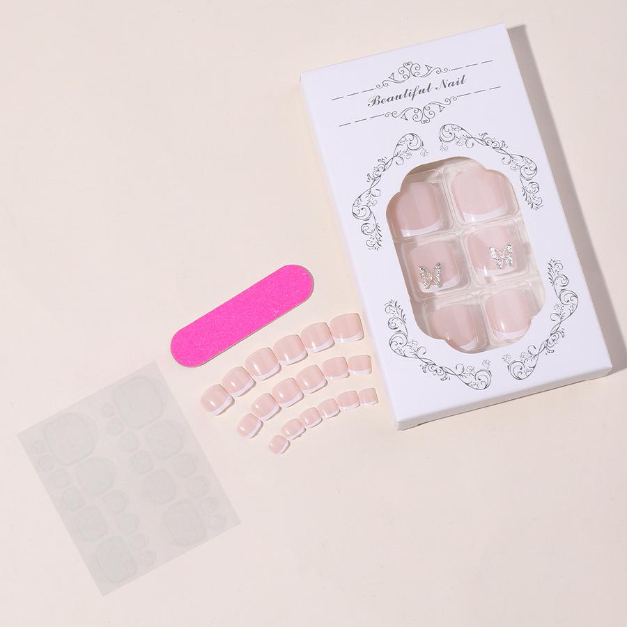 

Премиальные французские однотонные съемные накладные ногти на ногах - Коллекция передовых носибельных типсов для ногтей