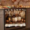 Seasonal Halloween Tie Oven Cover Curtain Pumpkin Ghost Pastoral Style Dishwasher Bow Decor Curtain Snowman Handmade