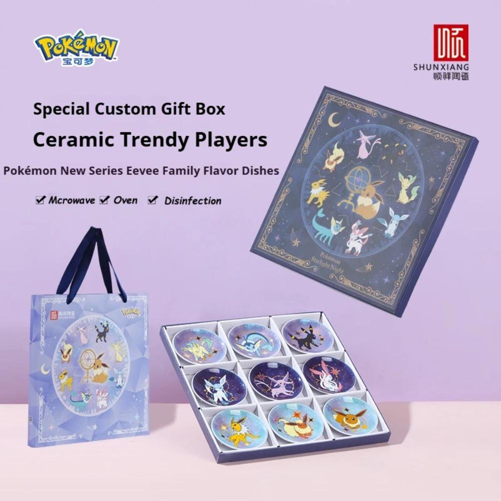 SHUNXIANG Stoviglie da Tavola in Porcellana a Tema Pokémon Anime Set da Cena in Ceramica Adatto al Microonde Stoviglie per la Casa per Regalo
