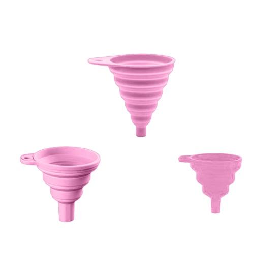 3Pcs Foldable Funnels Silicone Collapsible Funnel BPA-Free Versatile Bottle Filling Funnels Kitchen Tools for Cooking Baking