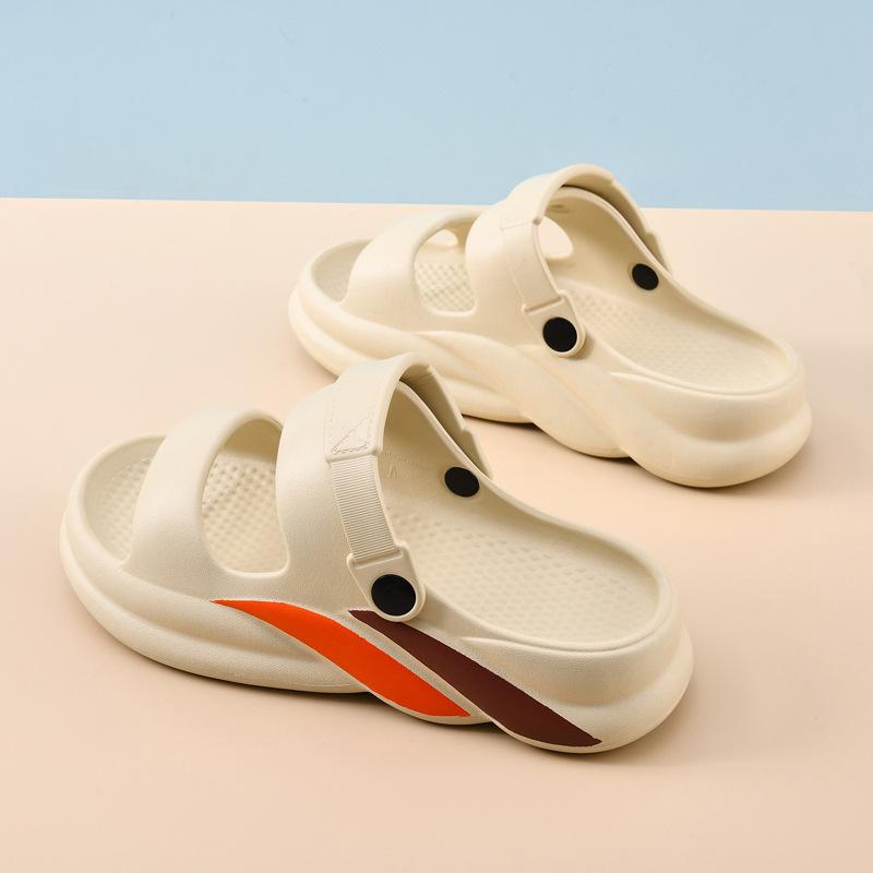EVA Non-smelly Feet Breathable Sandals Slippers Men's Summer Seaside Outer Wear Home Thickened Soft Bottom Cool Slippers Men
