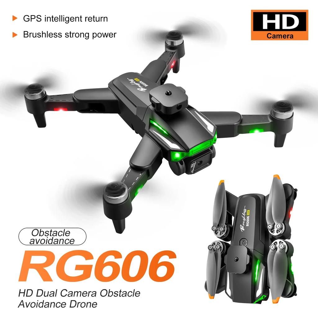 Rg606Max Drone Hd Professional 4K Drone Dual Camera Wifi Fpv Aircraft Quadcopte Obstacle Avoidance Aerial Pography Drone