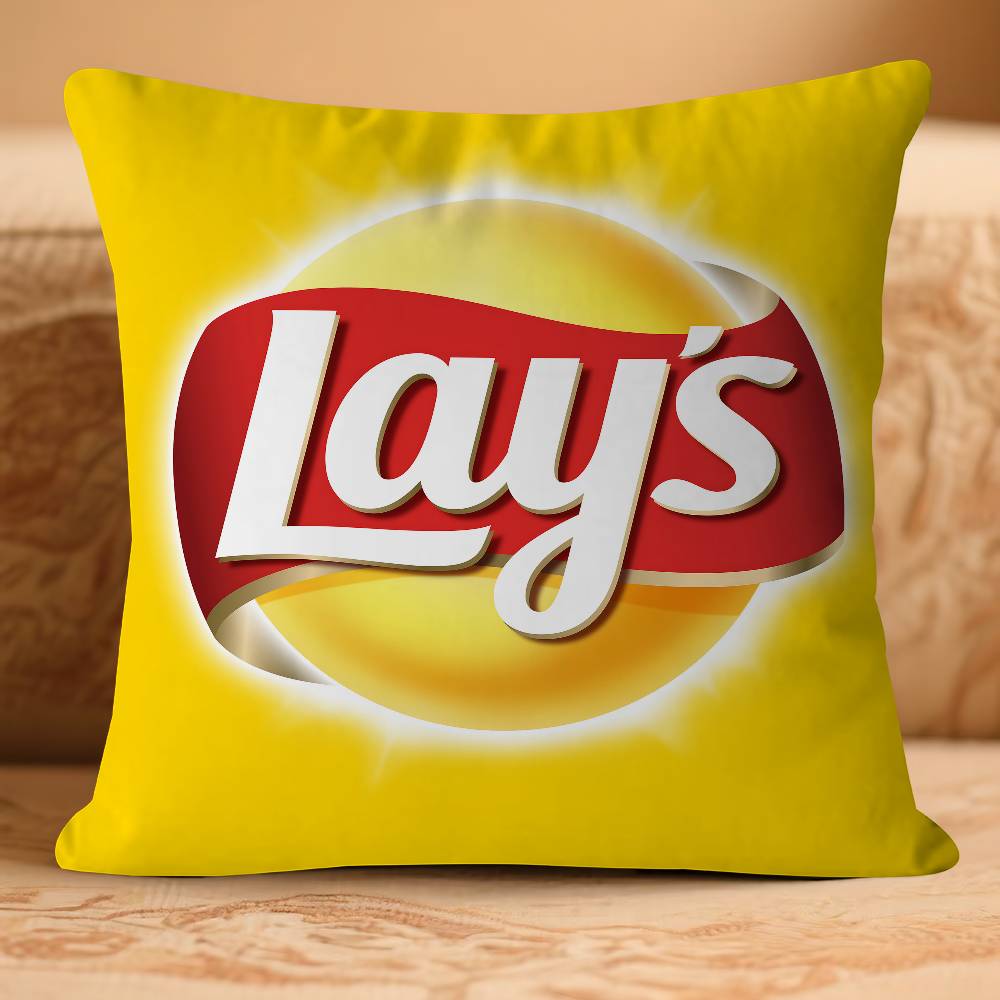 L-lays Anime Logo Pillow Anime Pillow Sofa Bed Head Pillow Cover Cushion Cover 45x45 Cm Fashion