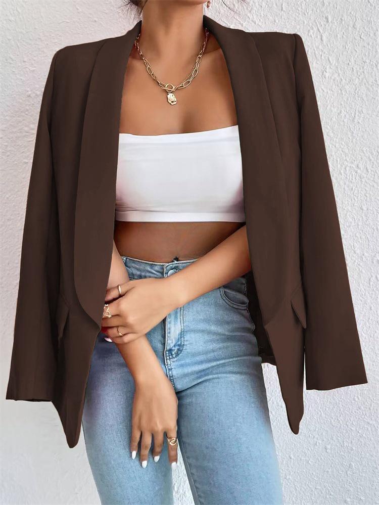 

Универсальная женская куртка Весна/Осень 2025, Европейский/Американский стиль - Модный и Уникальный Костюм для Поездок на Работу Small