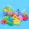 13Pcs/Lot Mixed Baby Bath Toys Rubber Duck Water Toys Duck Soft Floating Duck Squeeze Sound Ducky