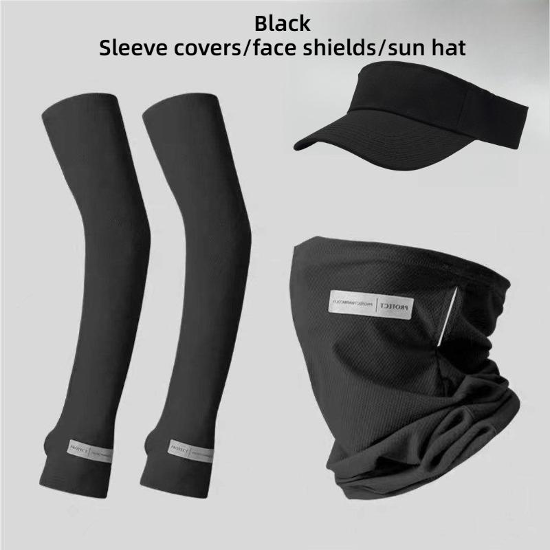 1 Set Protective Cover,Scarf Sleeve,Ice Silk Sunscreen Hanging Ear Neck Cover,Men's Summer Anti Sun Protection,Lightweight Full