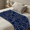 Thick Warm Flannel Blanket Soft Floral Pattern, Cozy Home Decor, Guest Room Essential, Christmas & Halloween Holiday Use, Comfort for Bedroom/Lounge