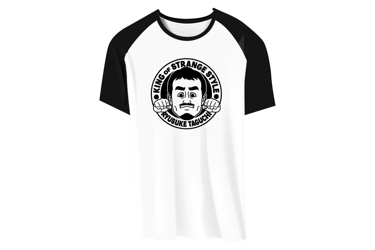 

New Japan Pro-Wrestling Ryusuke Taguchi Raglan T-Shirt, Black, Small, 5364101220