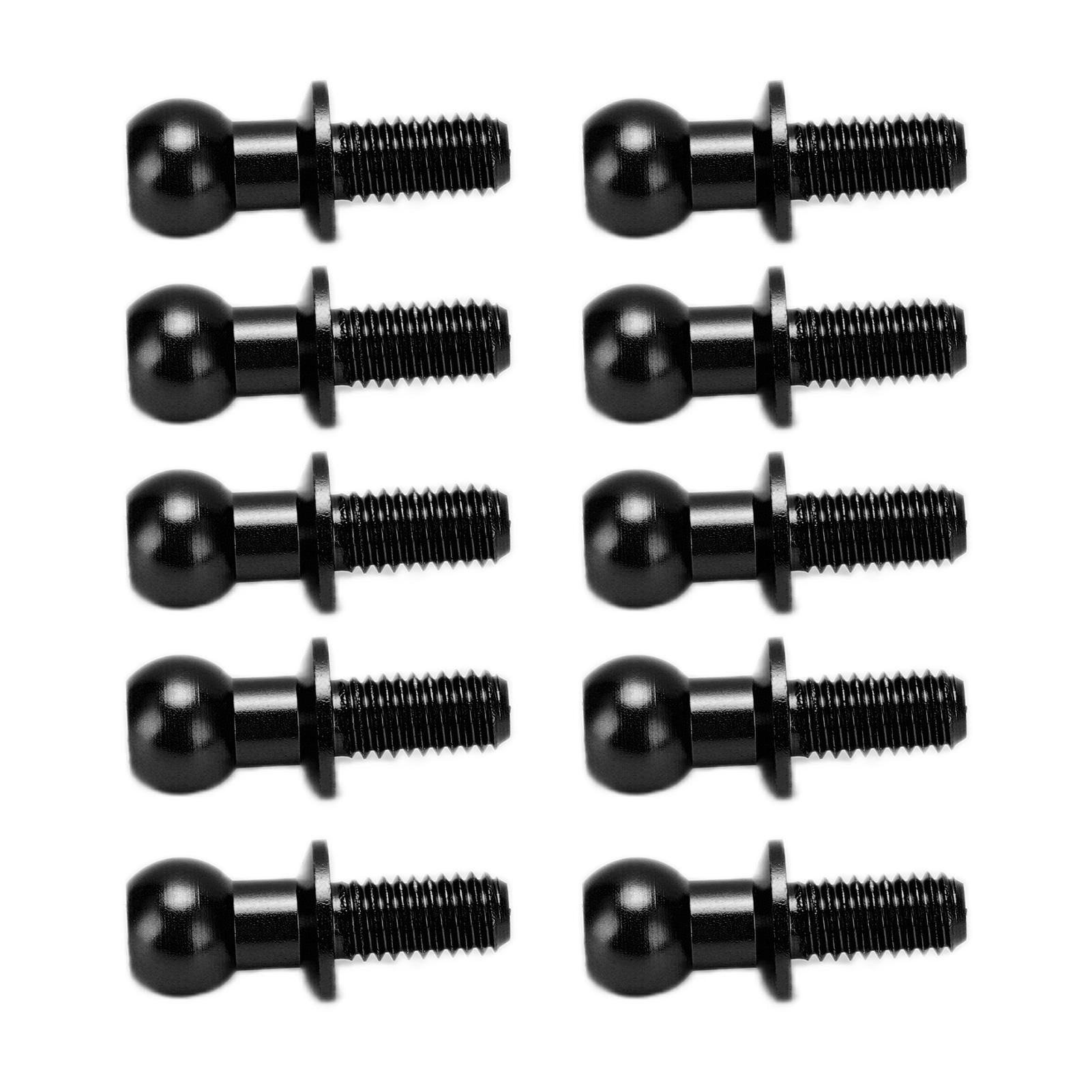 

10 шт. Металеві кульові головки, гвинти, тяги, наконечники амортизаторів для Tamiya TT01 TT02 RC автомобіля Black