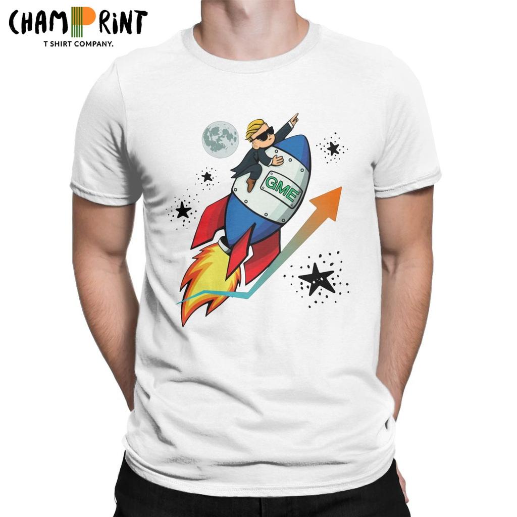 Gamestonk T-Shirt Wsb zum Mond Männer T-Shirts Investieren Wallstreetbets Geschenk Gamestop Gme