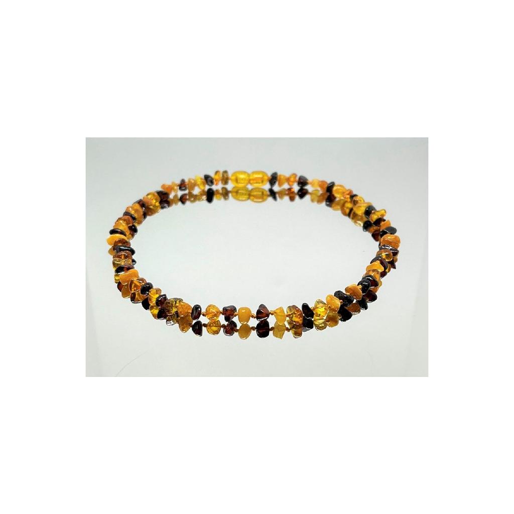 Drop Amber Oval Baby Necklace Multicolor 33cm