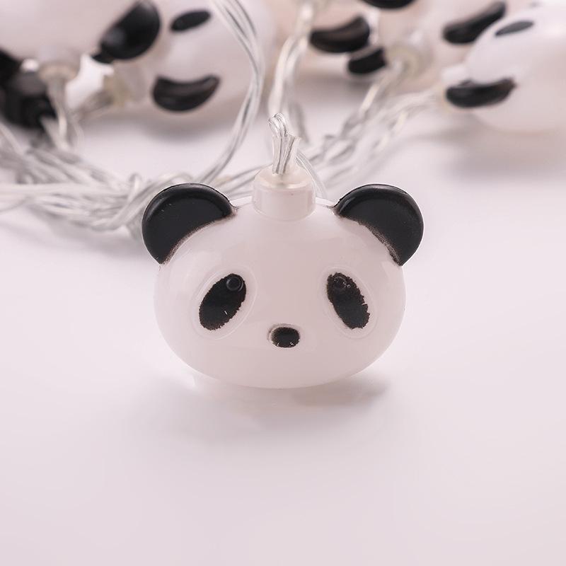 Panda Head LED String Lights - Decorative Night Lights for Kids' Rooms