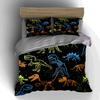 Neon dinosaur skeletons Bedding Duvet cover sets Duvet covers Pillowcases gifts (1 * Duvet Cover 2 * Pillowcases, without duvet insert)