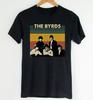 The Byrds Band Artwork Black T-shirt Short Sleeve All Sizes - NO IMPORT FEES