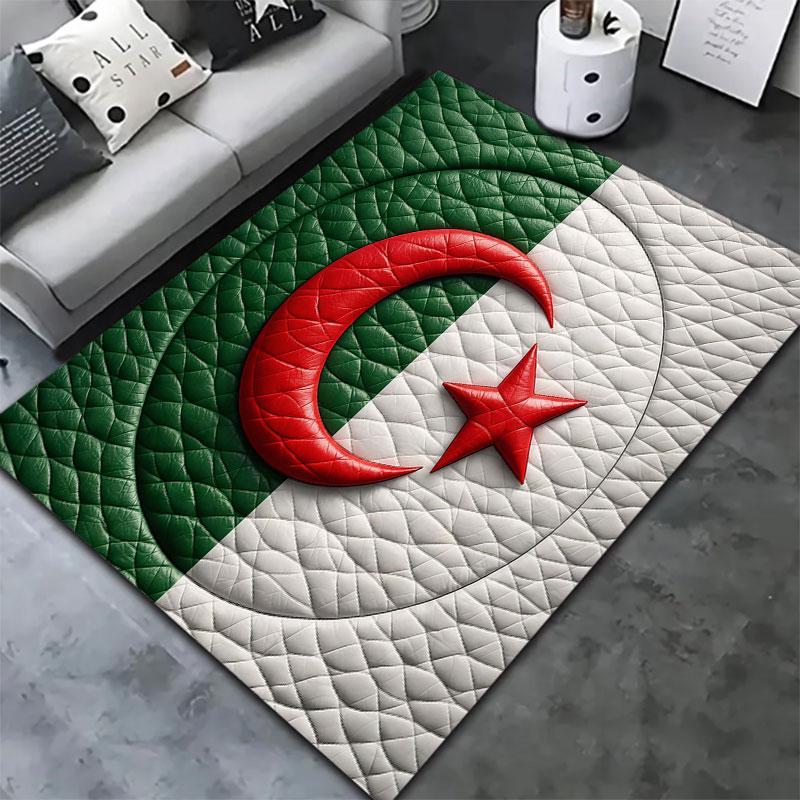 Algeria National Football Team Carpet Rug for Living Room Bedroom Home Sofa Decoration,Kids play Non-slip Floor Mat