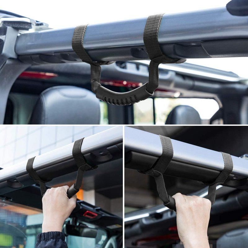 4pcs/set Roll Bar Grab Handles Grip Handle for Jeep Wrangler YJ TJ JK JKU Sports Sahara Freedom Rubicon X & Unlimited 1955-2023
