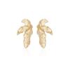 Golden Exaggerated Leaves Retro Women's Earrings Metal Geometry Party Festival Fashion Jewelry