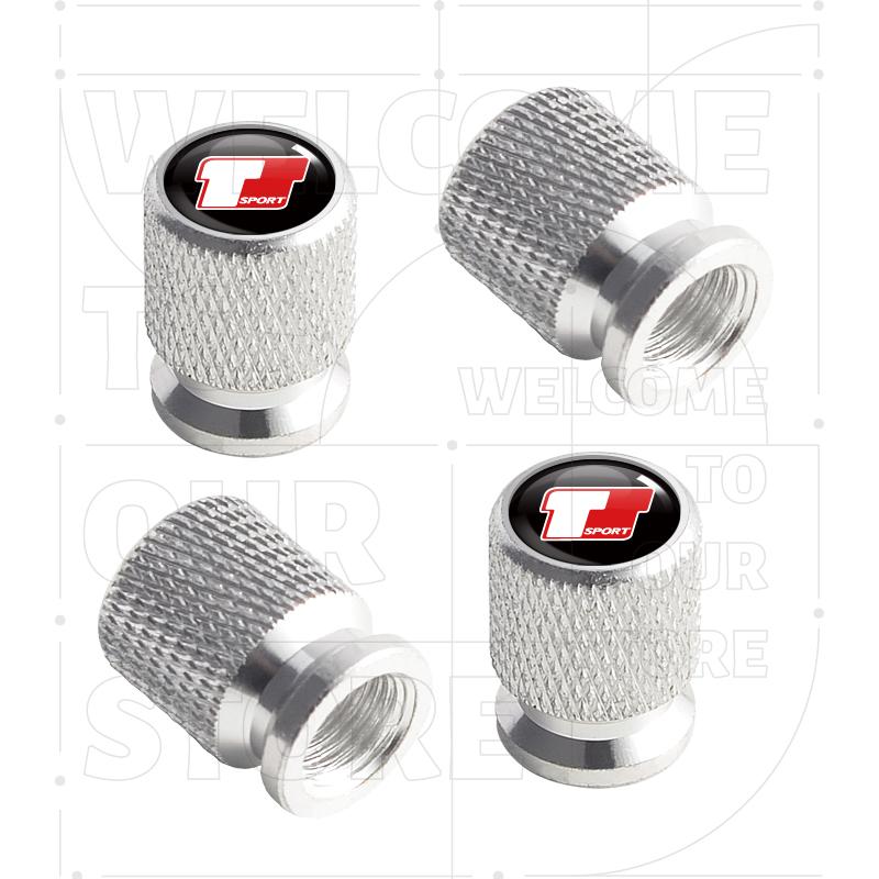 

For Toyota GR Sport T Sport YARiS Hilux Camry LOGO 4pcs Car Wheel Tire Valve Aluminum Caps Tyre Stem Covers Airdust Waterproof 1set