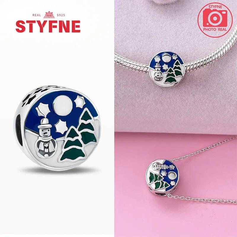 Copperchristmas Tree Beads Christmas Collection Charms For Making Beaded Bracelets Diy Fine Jewelry Gifts For Women