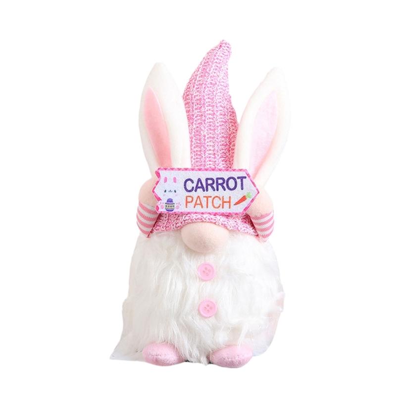 

Festive Easter Illuminated Doll Ornament Festive Glowing Doll Lovely Easter Gift Home Party Decor and Spring Decoration 1 розовый