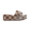 Womens/Ladies Rhinestone Flatform Sandals