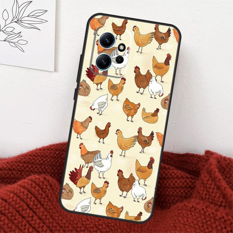 Chicken Pattern Case For Xiaomi Redmi Note 13 10 11 12 14 15 Pro Plus Cover For Redmi 15 15C 14C 10C 12C 13C