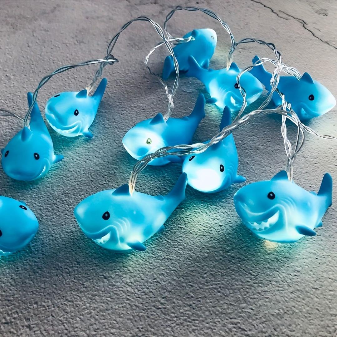 

1,65 метра 10 светодиодных гирлянд в виде акул, гирлянды в виде морских животных, гирлянды для украшения комнаты, гирлянды для украшения дома Shark Light String