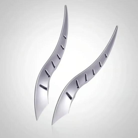 1 Pair Car Dragon Horn Decoration Personalized Vehicle Modifications 3D Horns Sticker Ornament for SUV Sedan Hatchback