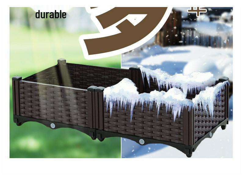 Large Outdoor Plastic Elevated Vegetable Planter Box for Balcony Gardening