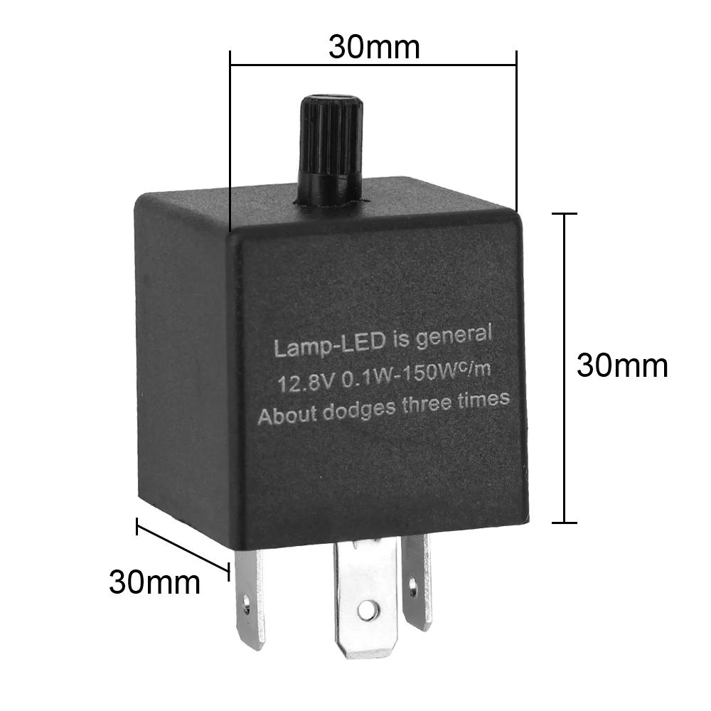 12V 3PIN Relay Motorcycle Turn Signal Lights LED Flashing Converter Tool Electronics Regulator Kit 4x4 Car Accessories Universal